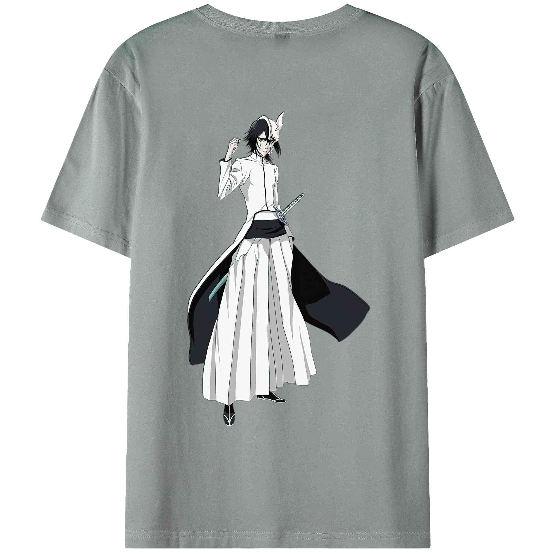 （画像用） ブリーチ ウルキオラ·シファー BLEACH Ulquiorra cifer 綿100％ メンズ半袖Tシャツ（バックプリント） 通気性